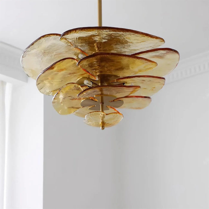 Petals Gold Murano Chandelier - Simprolos