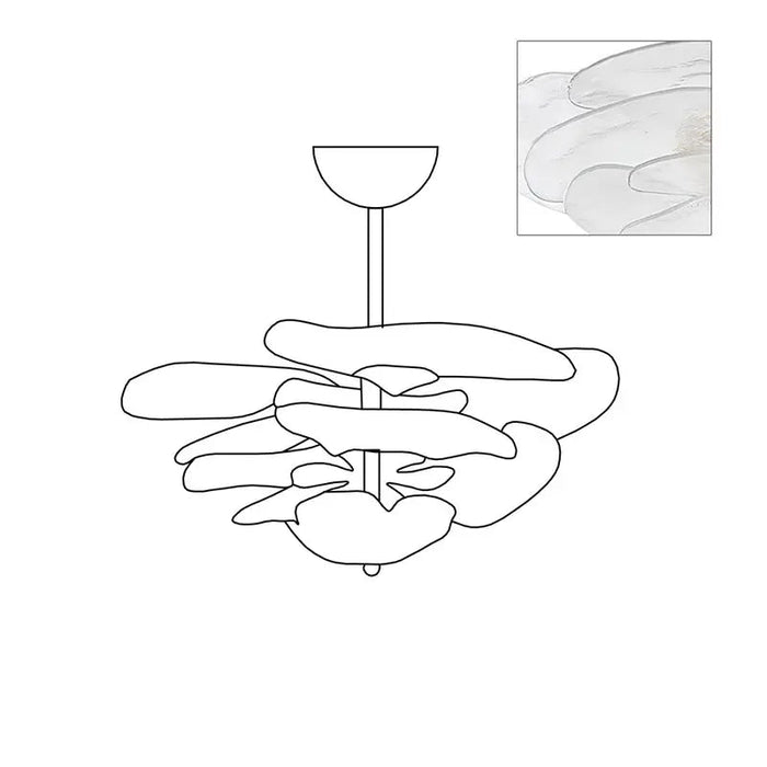 Petals Gold Murano Chandelier - Simprolos