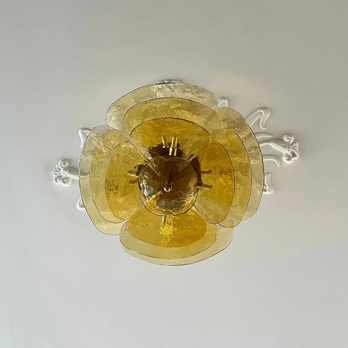 Petals Gold Murano Chandelier - Simprolos