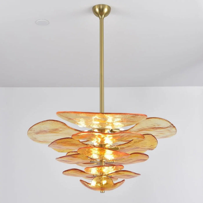 Petals Gold Murano Chandelier - Simprolos
