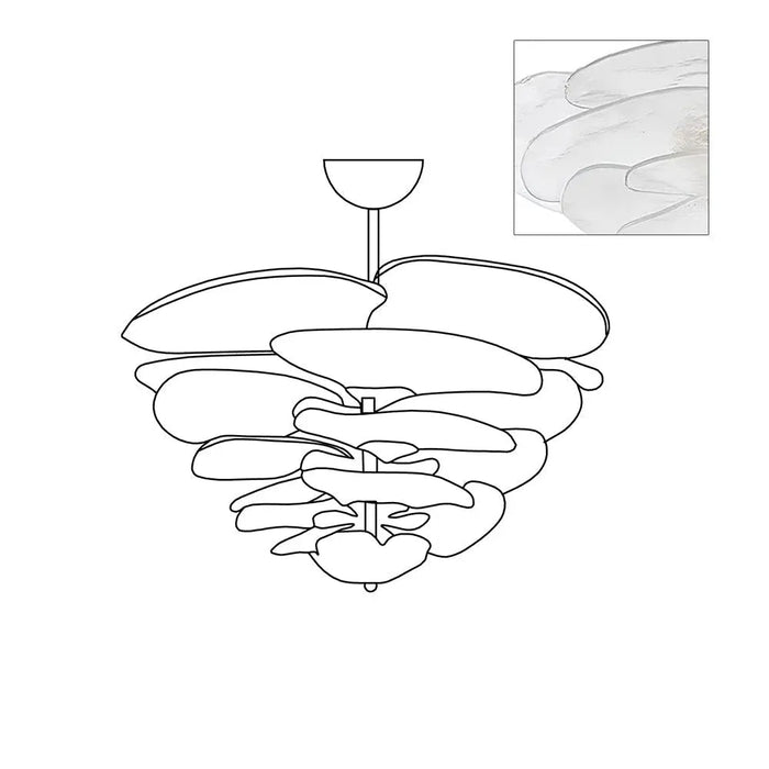 Petals Gold Murano Chandelier - Simprolos