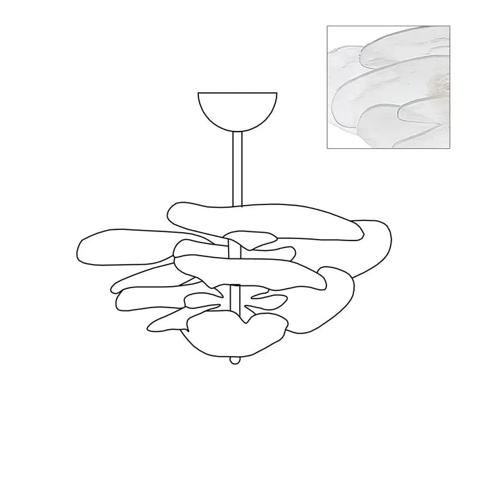 Petals Gold Murano Chandelier - Simprolos