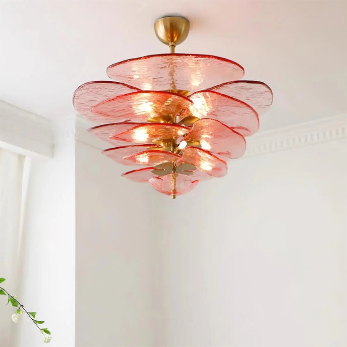 Petals Gold Murano Chandelier - Simprolos
