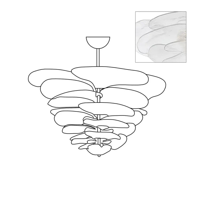 Petals Gold Murano Chandelier - Simprolos