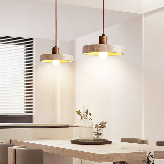 Piedra Travertine Pendant Light - Simprolos