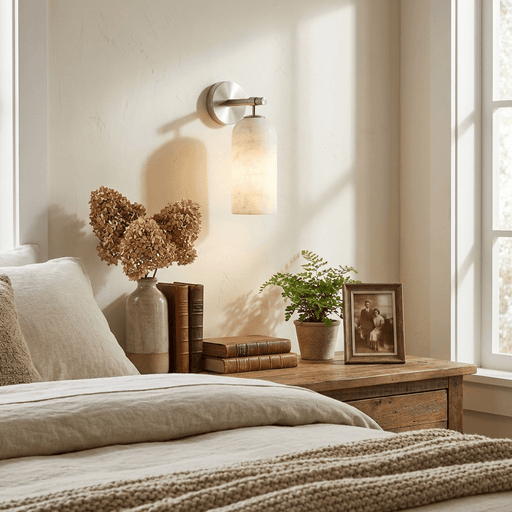 Pillar Alabaster Wall Sconce - Simprolos