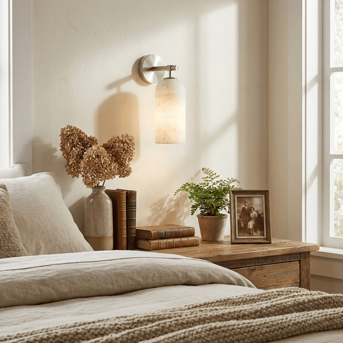 Pillar Alabaster Wall Sconce - Simprolos