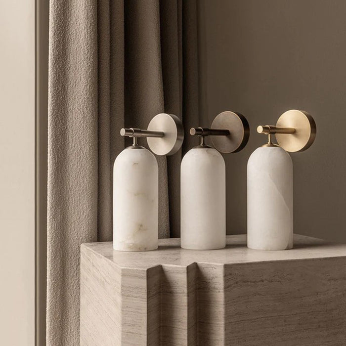 Pillar Alabaster Wall Sconce - Simprolos