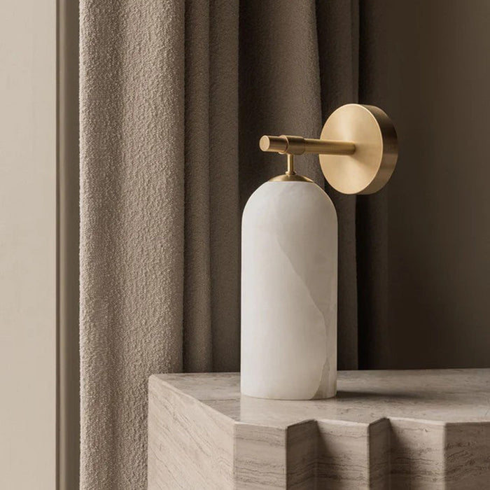 Pillar Alabaster Wall Sconce - Simprolos