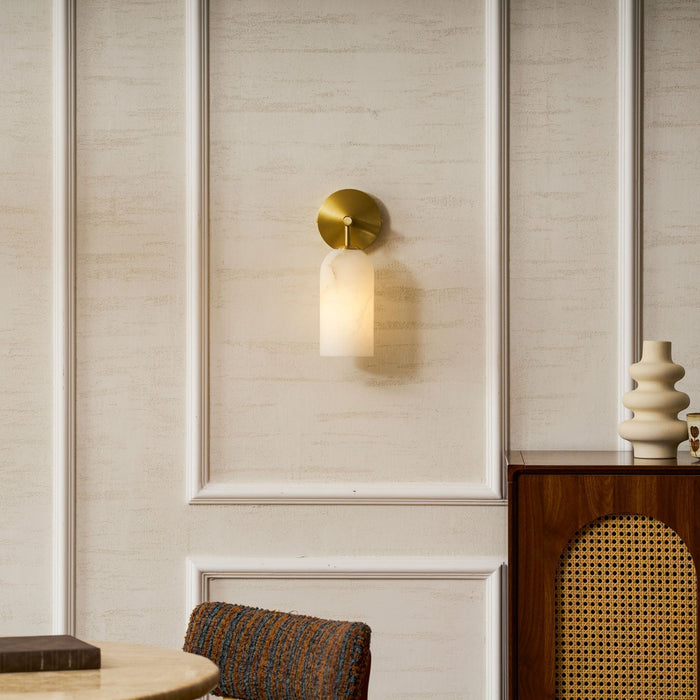 Pillar Alabaster Wall Sconce - Simprolos