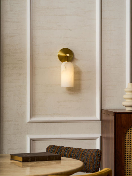 Pillar Alabaster Wall Sconce - Simprolos