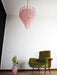 Pink Glass Dewdrop Chandelier - Simprolos
