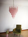Pink Glass Dewdrop Chandelier - Simprolos