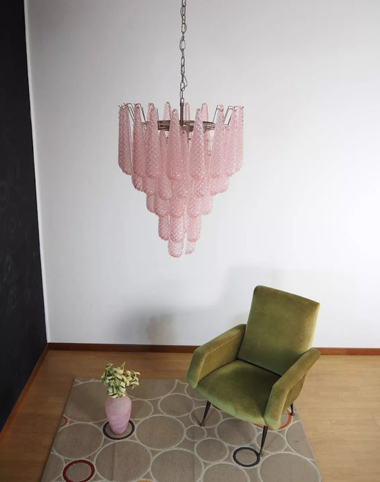 Pink Glass Dewdrop Chandelier - Simprolos