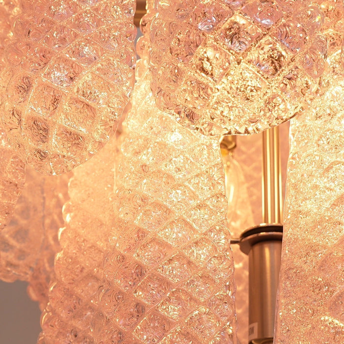 Pink Glass Dewdrop Chandelier - Simprolos