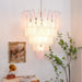 Pink Glass Dewdrop Chandelier - Simprolos