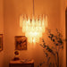 Pink Glass Dewdrop Chandelier - Simprolos