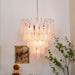 Pink Glass Dewdrop Chandelier - Simprolos