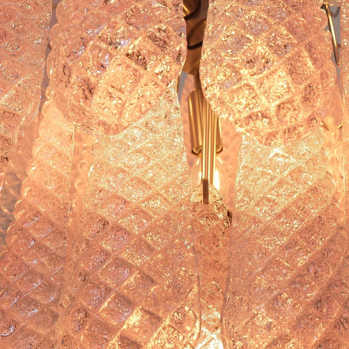 Pink Glass Dewdrop Chandelier - Simprolos