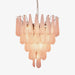 Pink Glass Dewdrop Chandelier - Simprolos