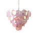 Pink Glass Disc Chandelier - Simprolos