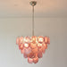 Pink Glass Disc Chandelier - Simprolos