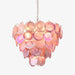 Pink Glass Disc Chandelier - Simprolos