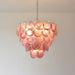 Pink Glass Disc Chandelier - Simprolos