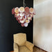 Pink Glass Disc Chandelier - Simprolos