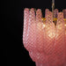 Pink Glass Droplet Chandelier - Simprolos