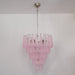 Pink Glass Droplet Chandelier - Simprolos