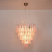 Pink Glass Droplet Chandelier - Simprolos