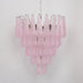 Pink Glass Droplet Chandelier - Simprolos