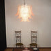 Pink Glass Leaf Chandelier - Simprolos