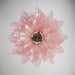 Pink Glass Leaf Chandelier - Simprolos