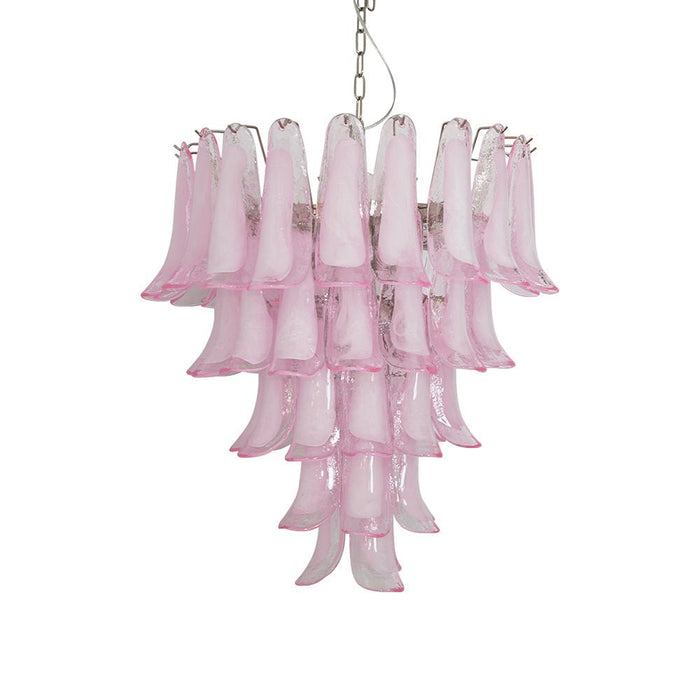 Pink Glass Petals Chandelier - Simprolos