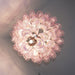 Pink Glass Petals Chandelier - Simprolos