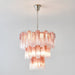 Pink Glass Tubes Chandelier - Simprolos