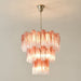 Pink Glass Tubes Chandelier - Simprolos