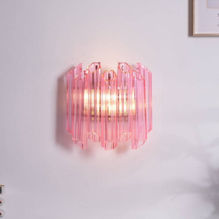 Pink Palermo Glass Wall Lamp - Simprolos