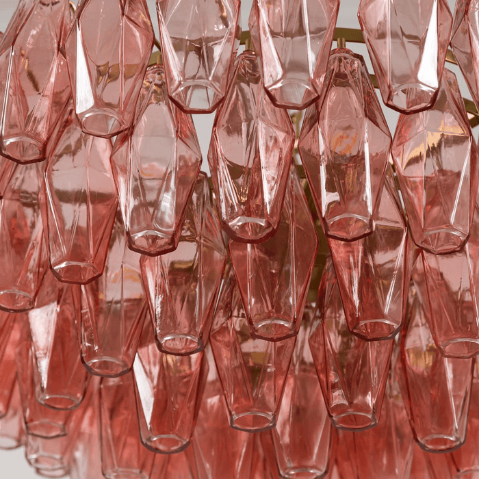 Pink Polygon Drop Chandelier - Simprolos