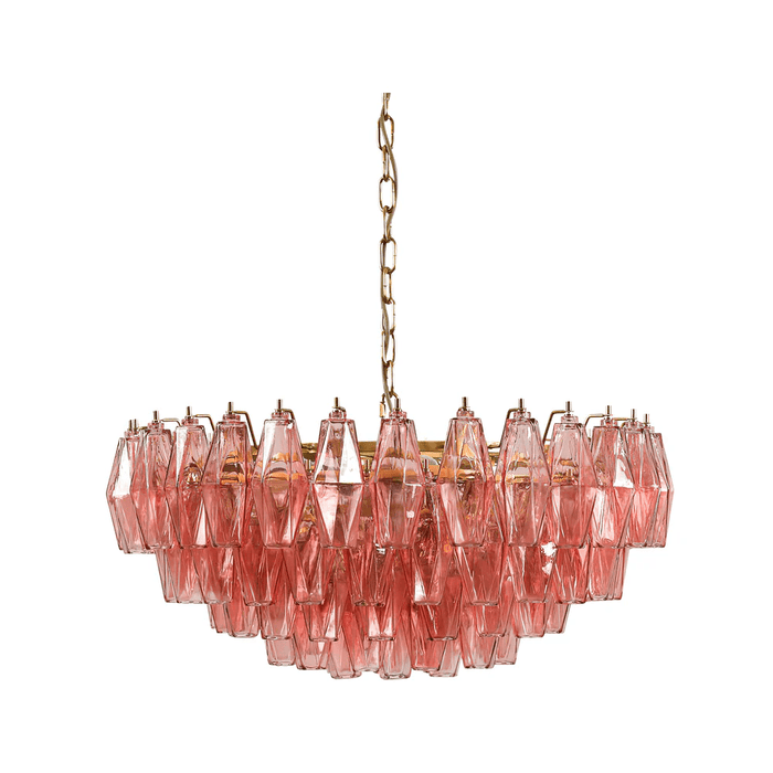 Pink Polygon Drop Chandelier - Simprolos