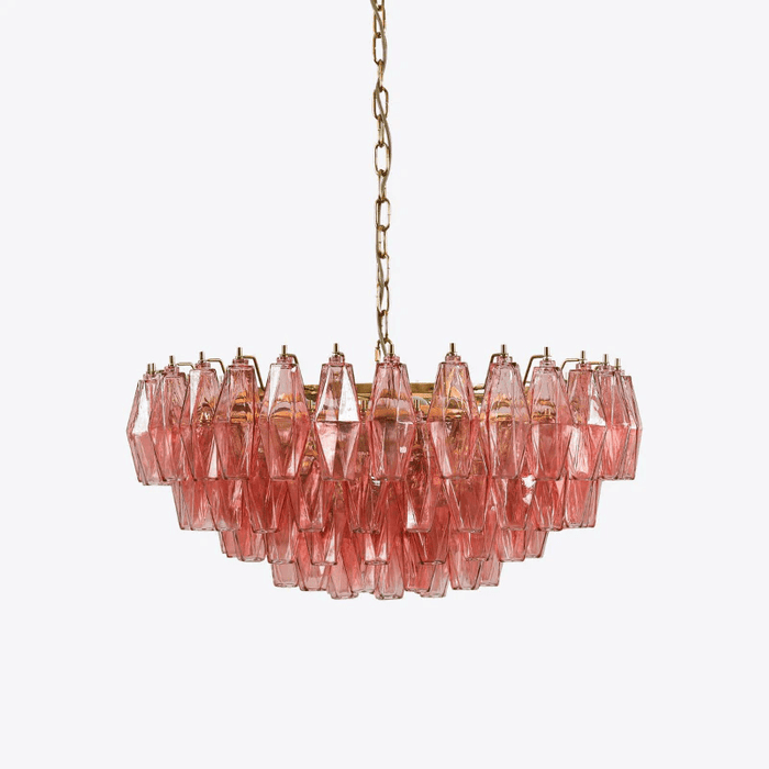 Pink Polygon Drop Chandelier - Simprolos