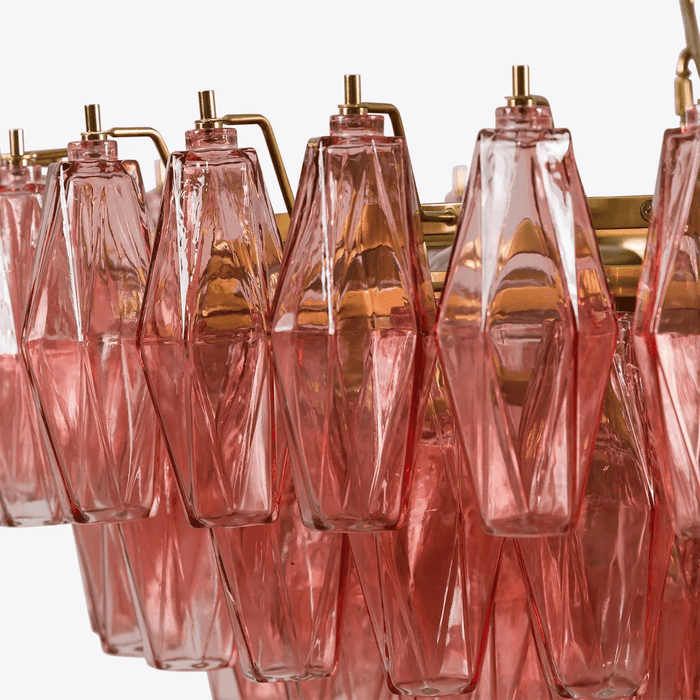 Pink Polygon Drop Chandelier - Simprolos