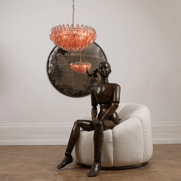 Pink Polygon Drop Chandelier - Simprolos