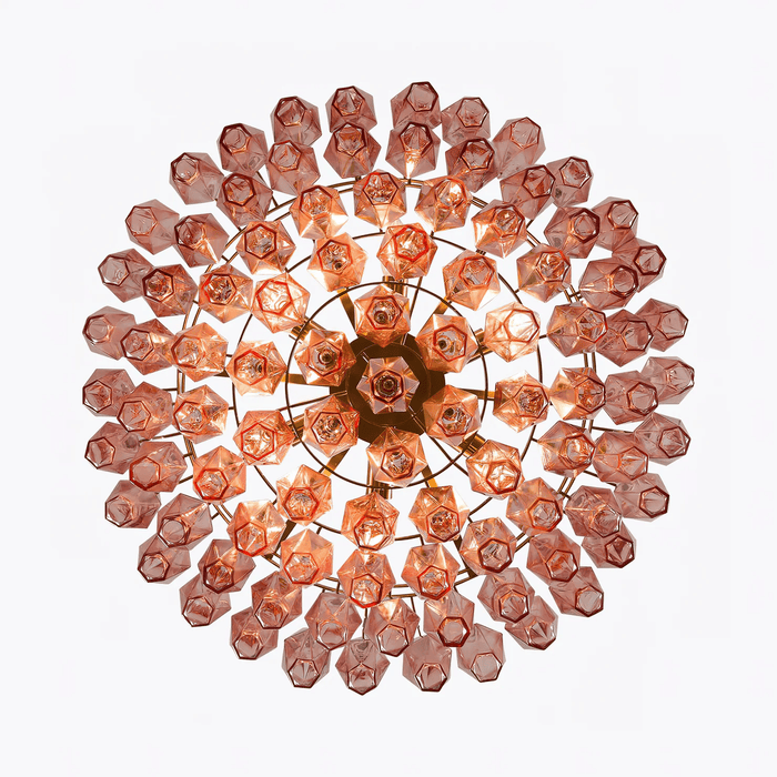 Pink Polygon Drop Chandelier - Simprolos