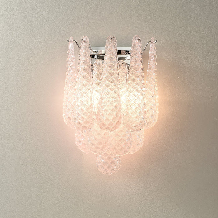 Pink Waffle Wall Sconce - Simprolos