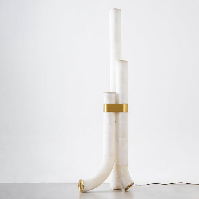 Piped Alabaster Floor Lamp - Simprolos