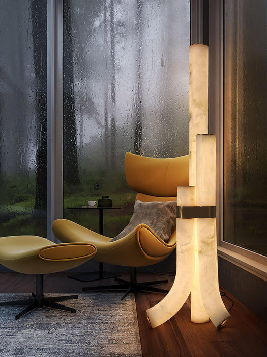 Piped Alabaster Floor Lamp - Simprolos
