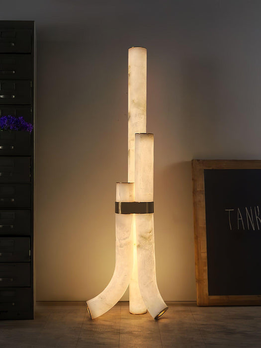 Piped Alabaster Floor Lamp - Simprolos